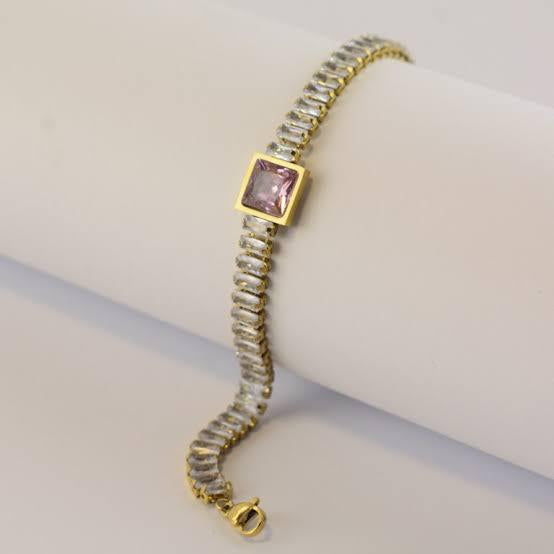 Pink Full stoned Bracelet