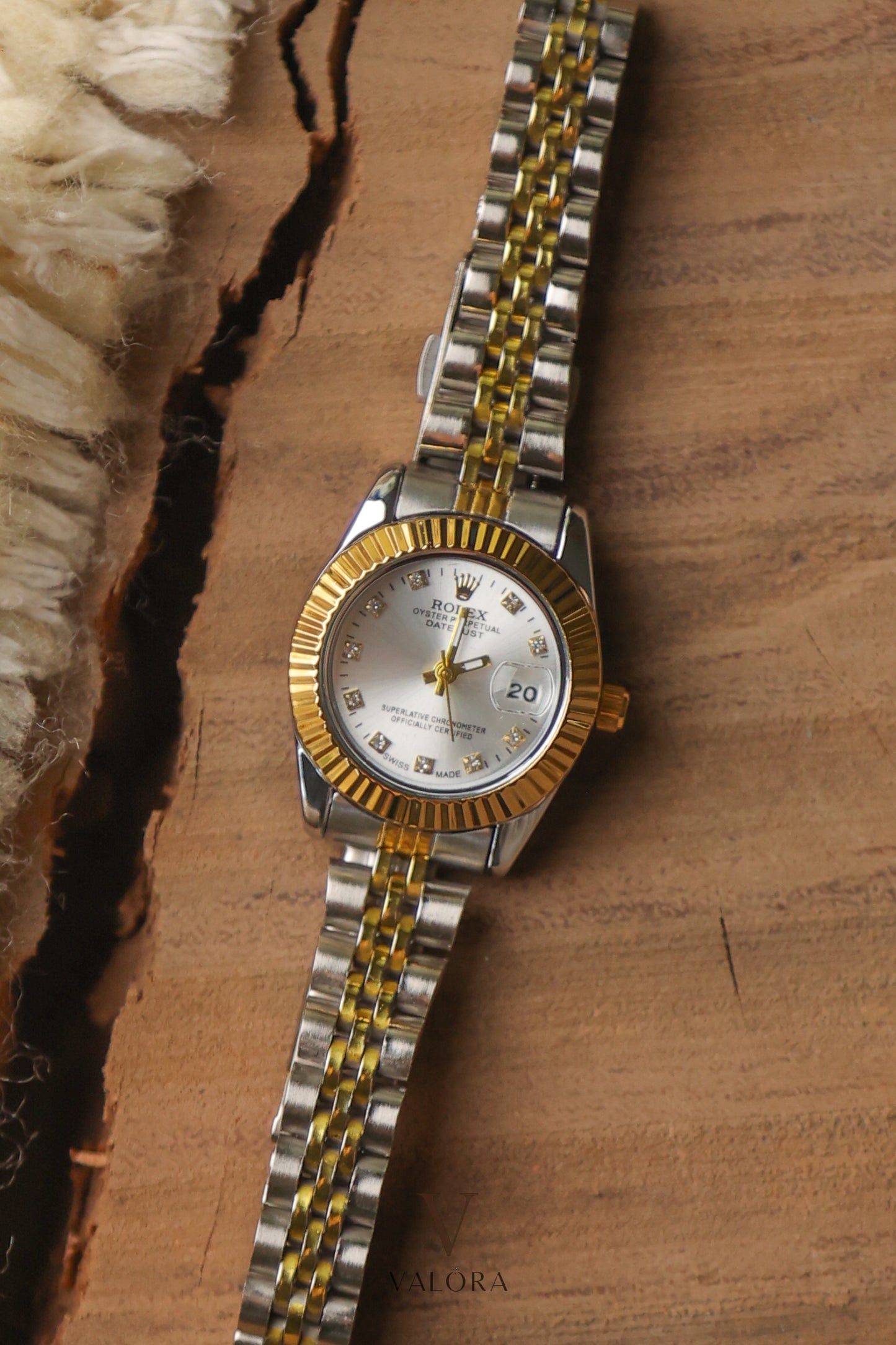 Rol-ex Twotone White Dial
