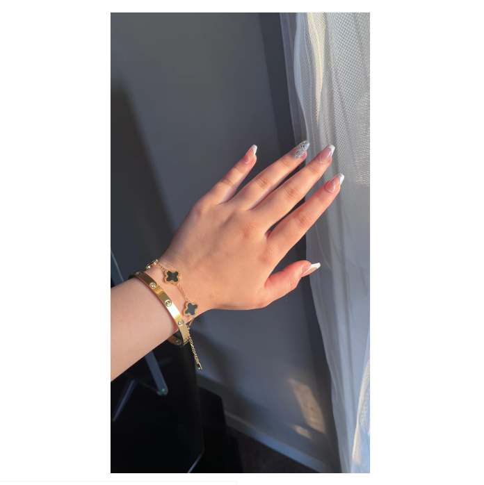 Love Car-tier & Black Clover Bracelet Stack Set