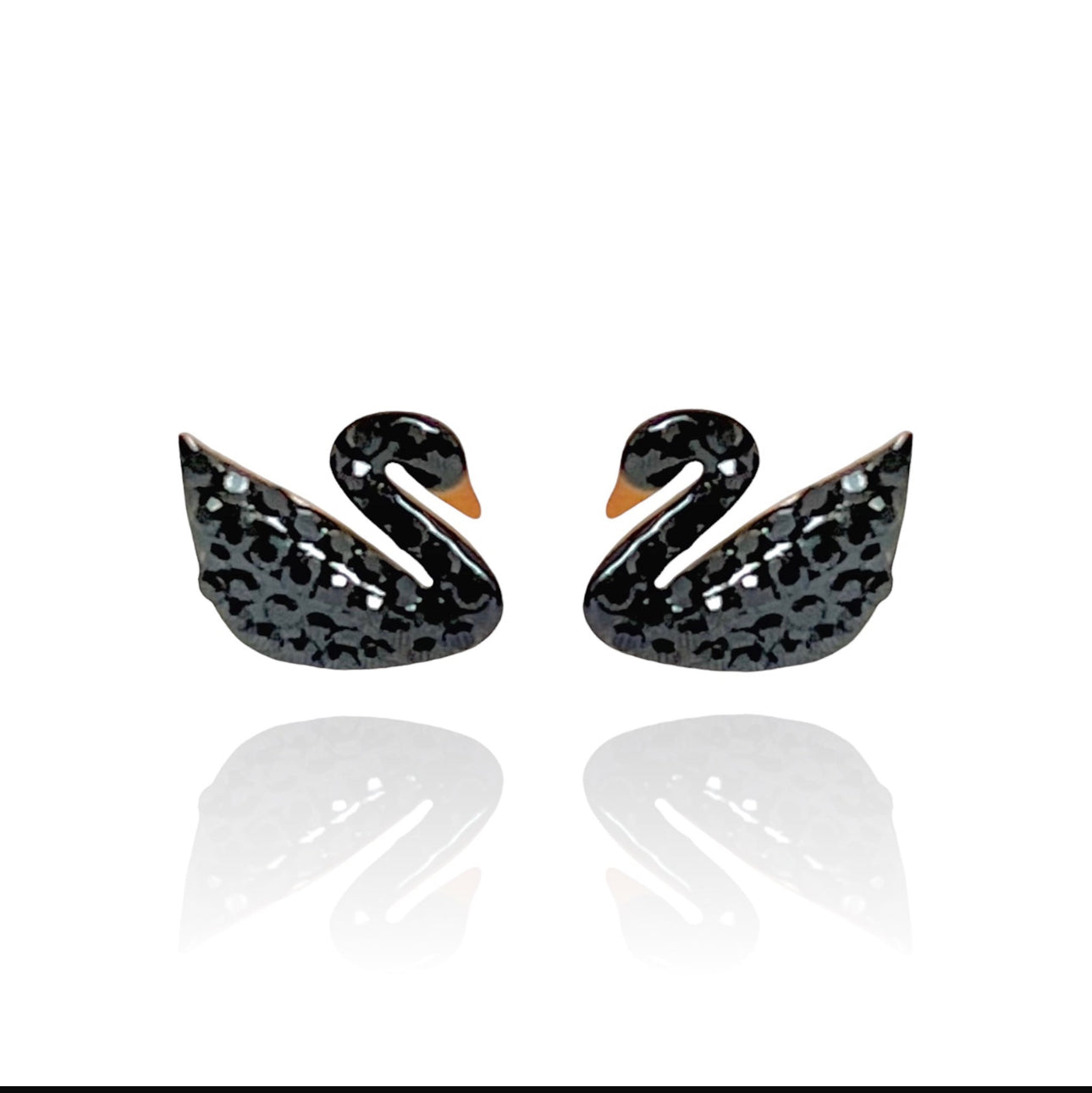 Swan studs (earrings)