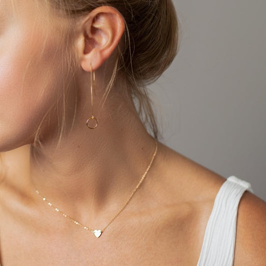 Small white heart Necklace