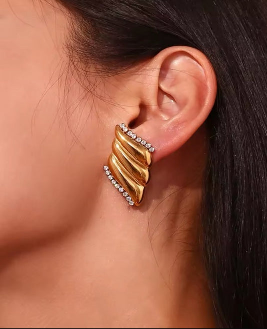 3 layered diamond Earrings