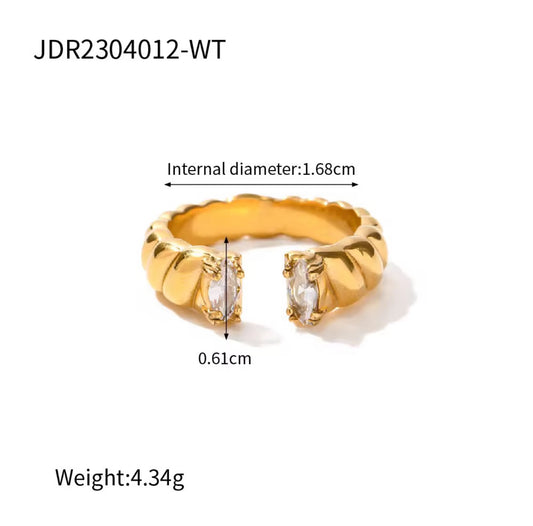 Diamond adjustable ring