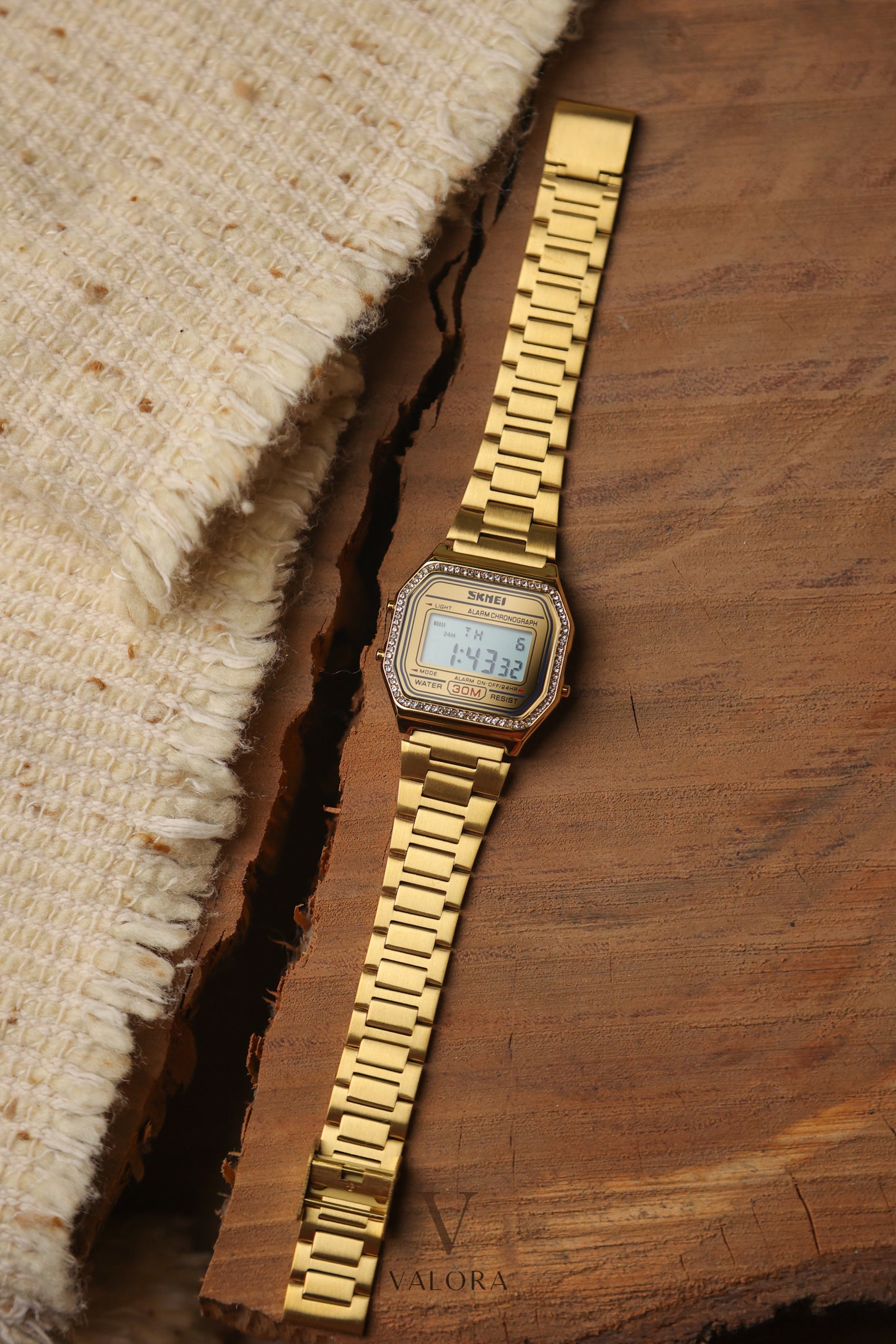 Sk-mei Golden Vintage Diamond Bezel
