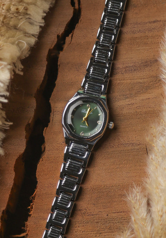 Baoke Silver Green Dial