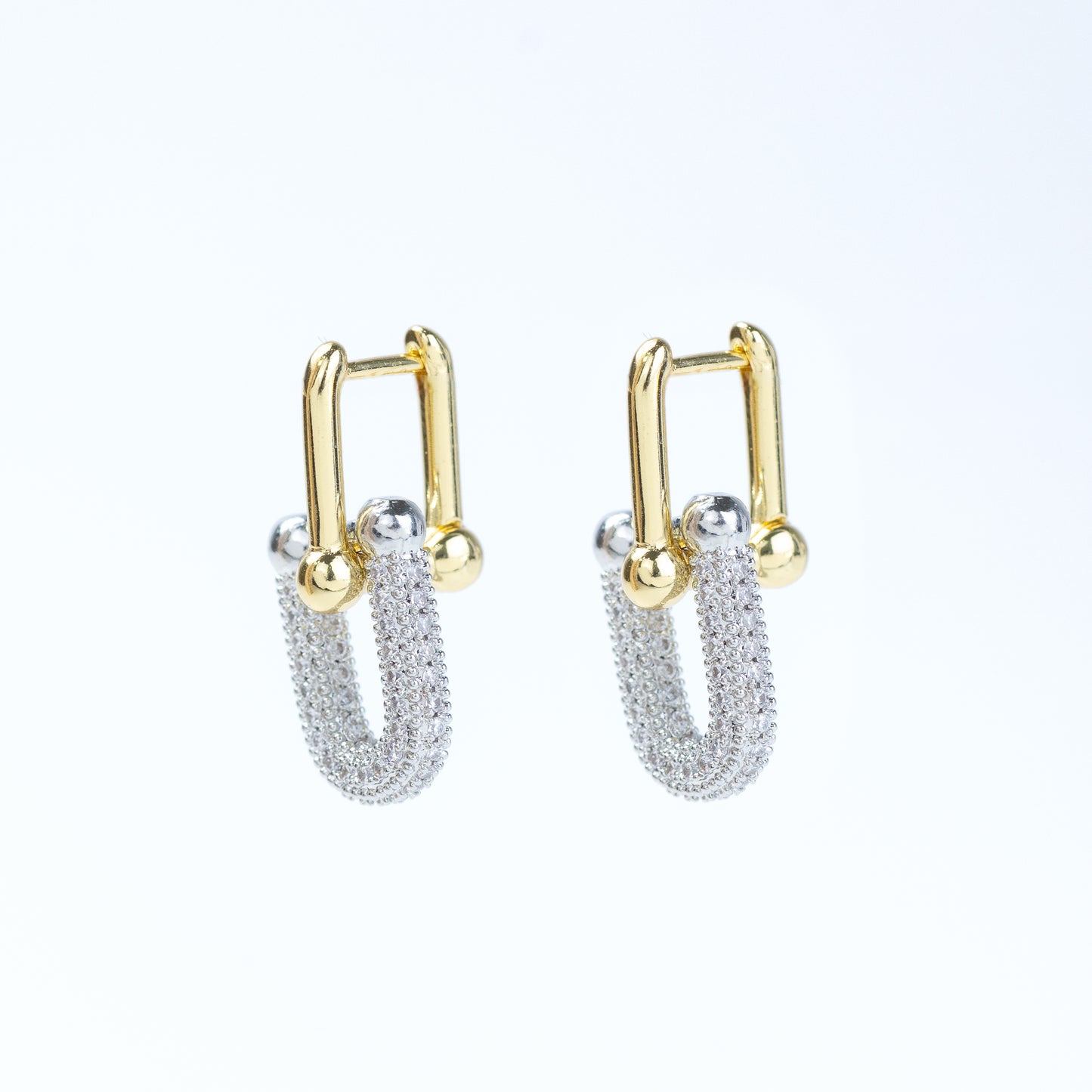 Radiant Hoop Pave Earrings