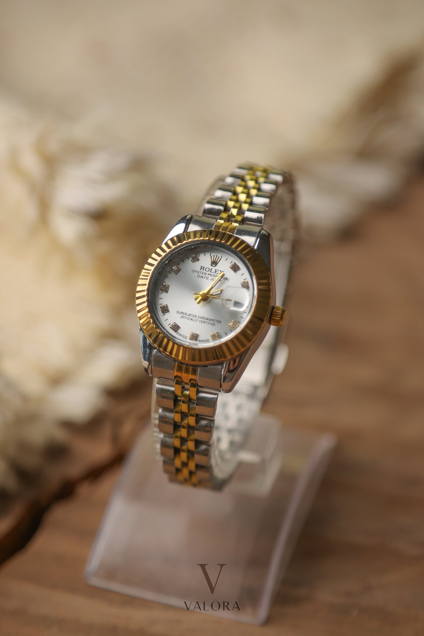 Rol-ex Twotone White Dial
