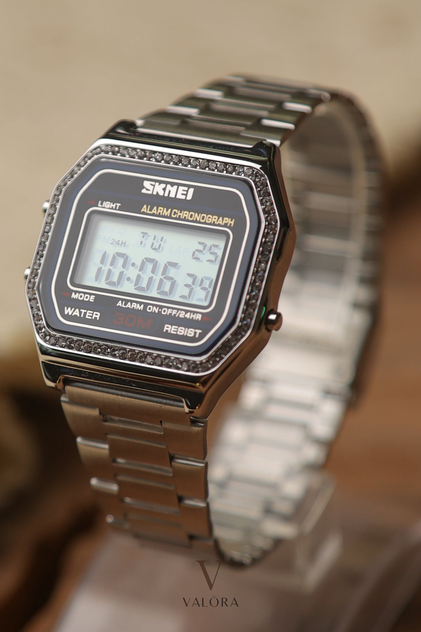 Sk-mei Golden Vintage Silver Bezel