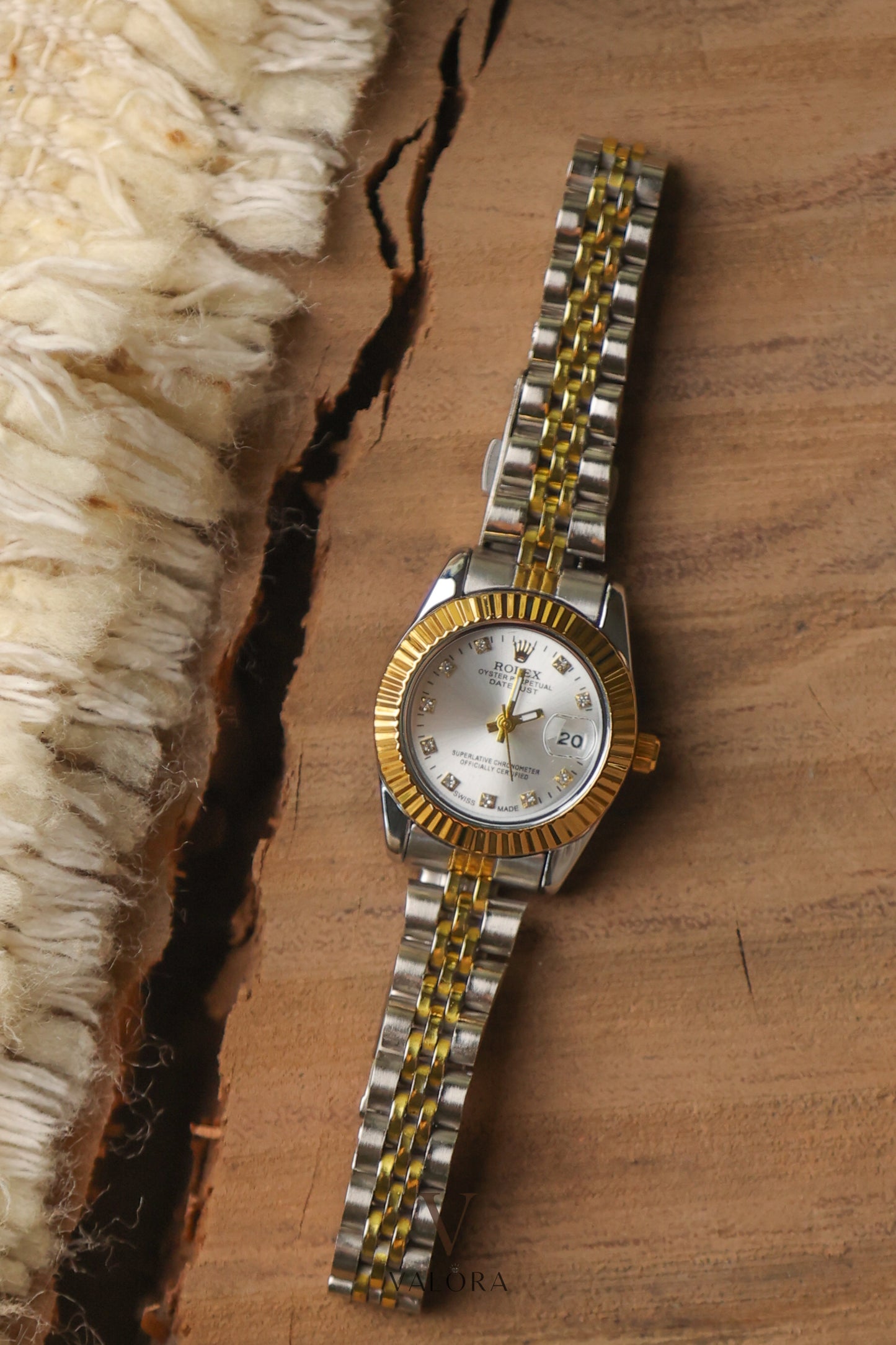 Rol-ex Twotone White Dial