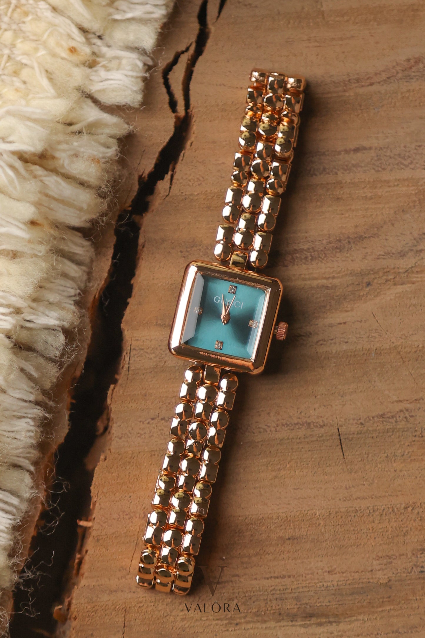 Gu-cci Rosegold Green Dial