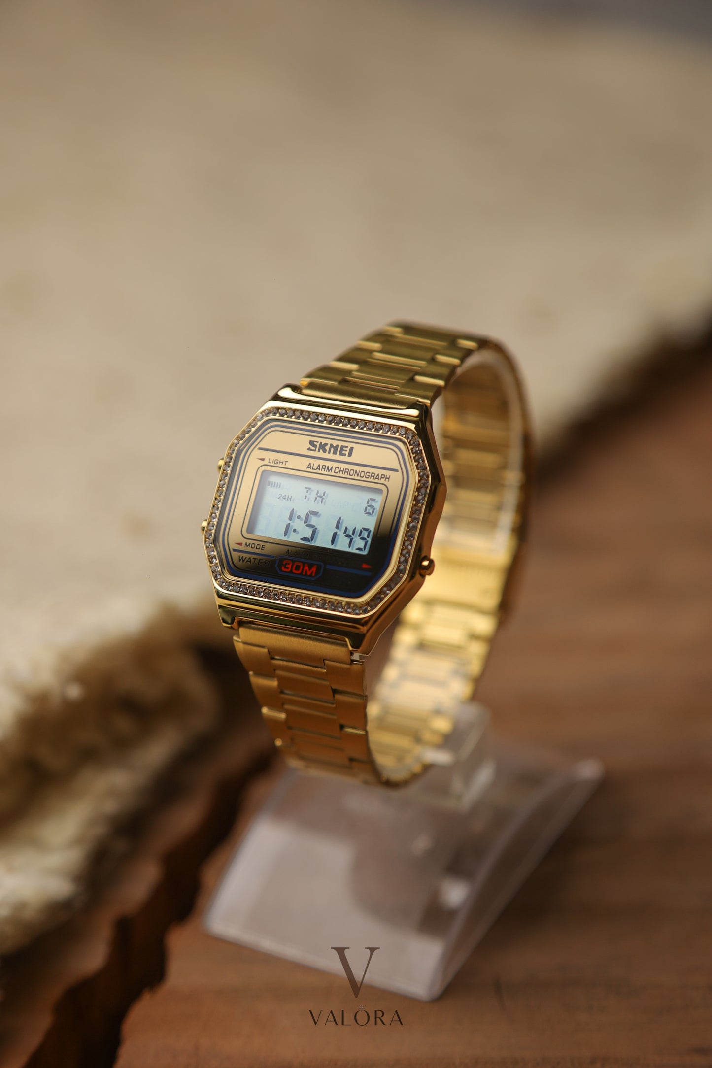 Sk-mei Golden Vintage Diamond Bezel