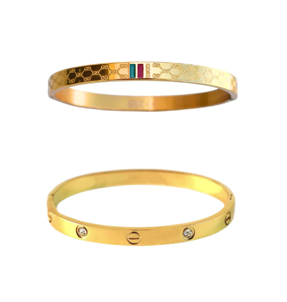Car-tier Love And Charm Bangle Stack