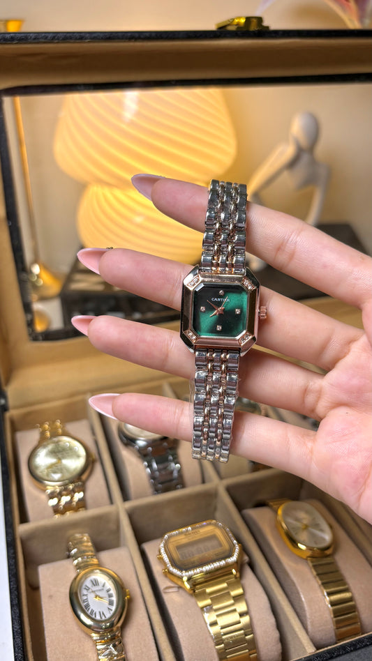 Car-tier Two tone Green Dial