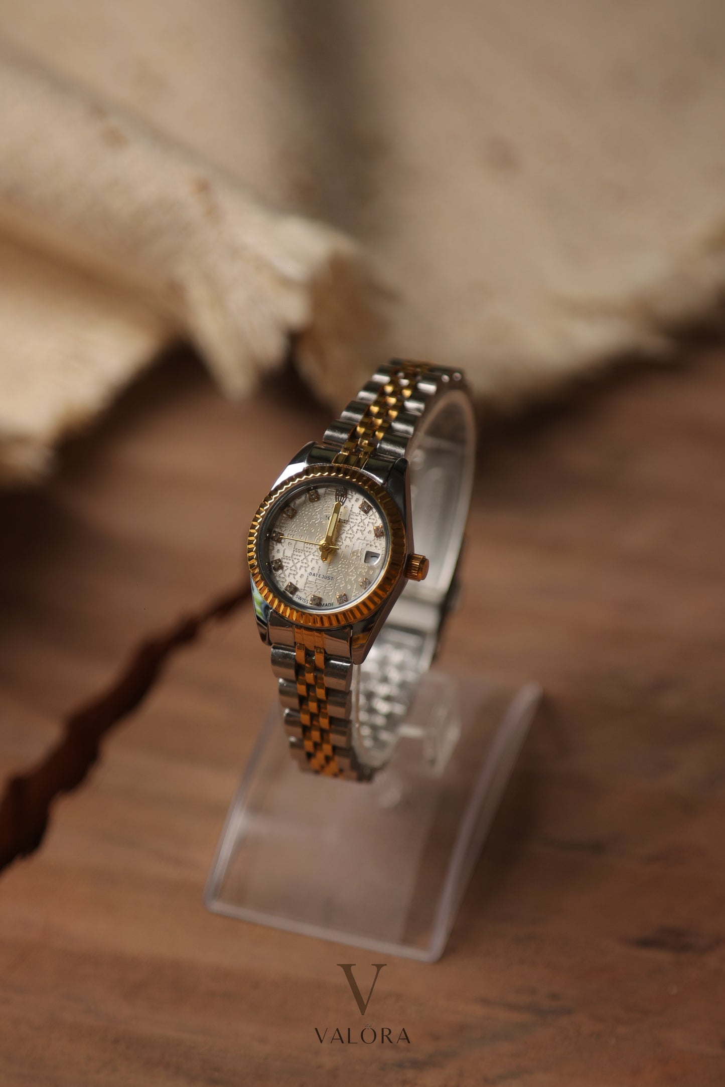 Rol-ex Two Tone Silver Dial