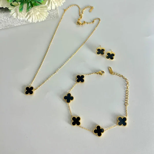 Four Leaf clover jewellery Set