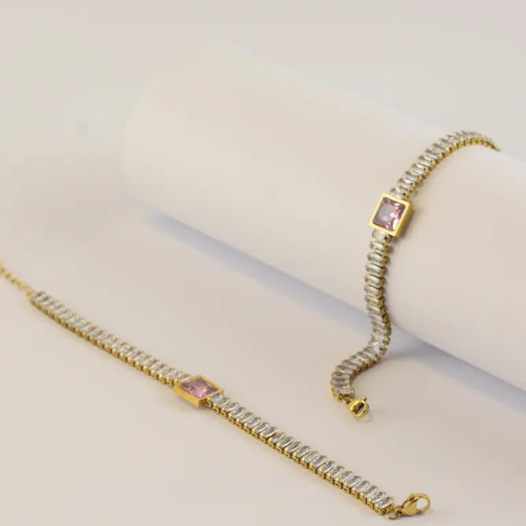 Pink Full stoned Bracelet