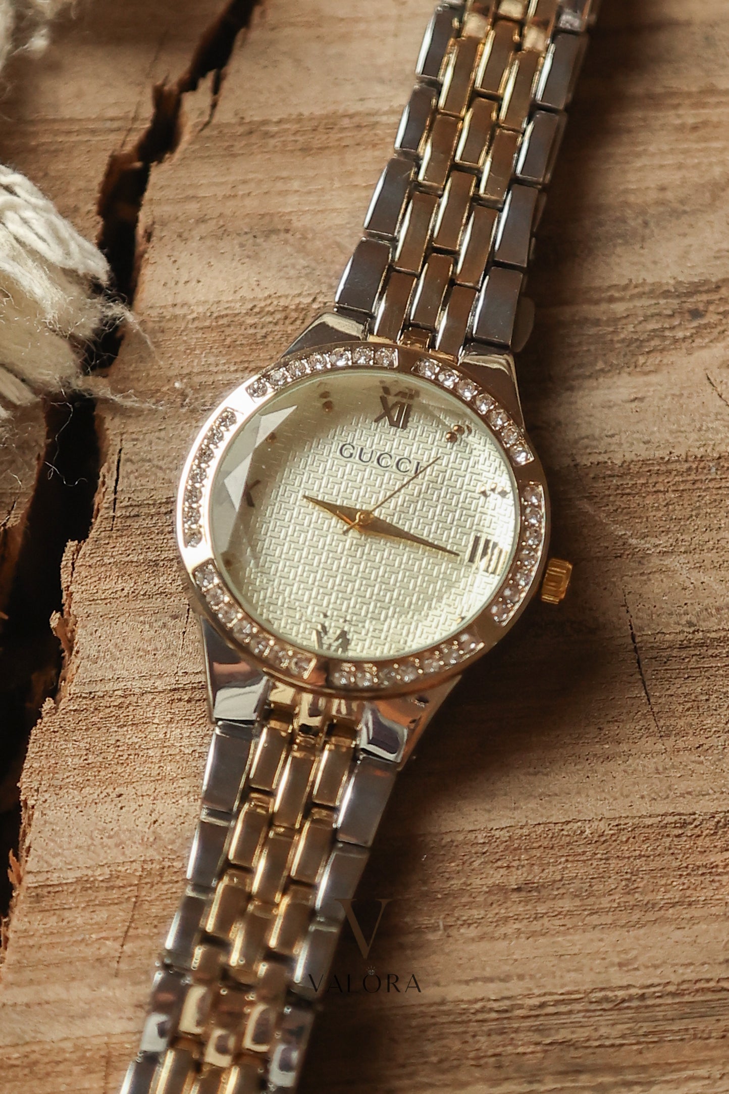 Gu-cci Diamond Bezel Twotone